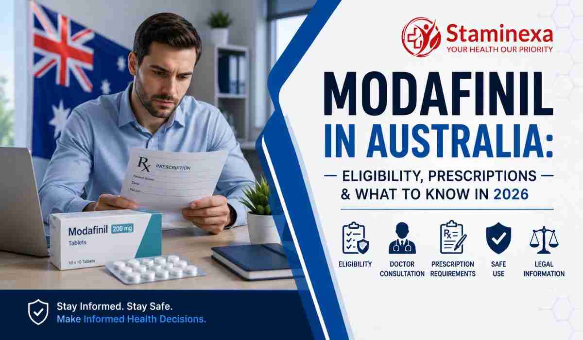 Modafinil in Australia guide covering eligibility, prescriptions, regulations, and important information for 2026