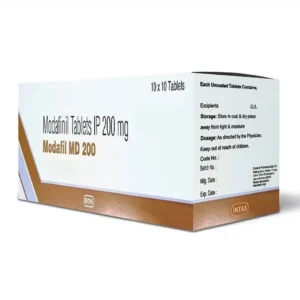 Modafil MD 200 mg is a branded generic tablet containing 200mg of Modafinil as its active ingredient