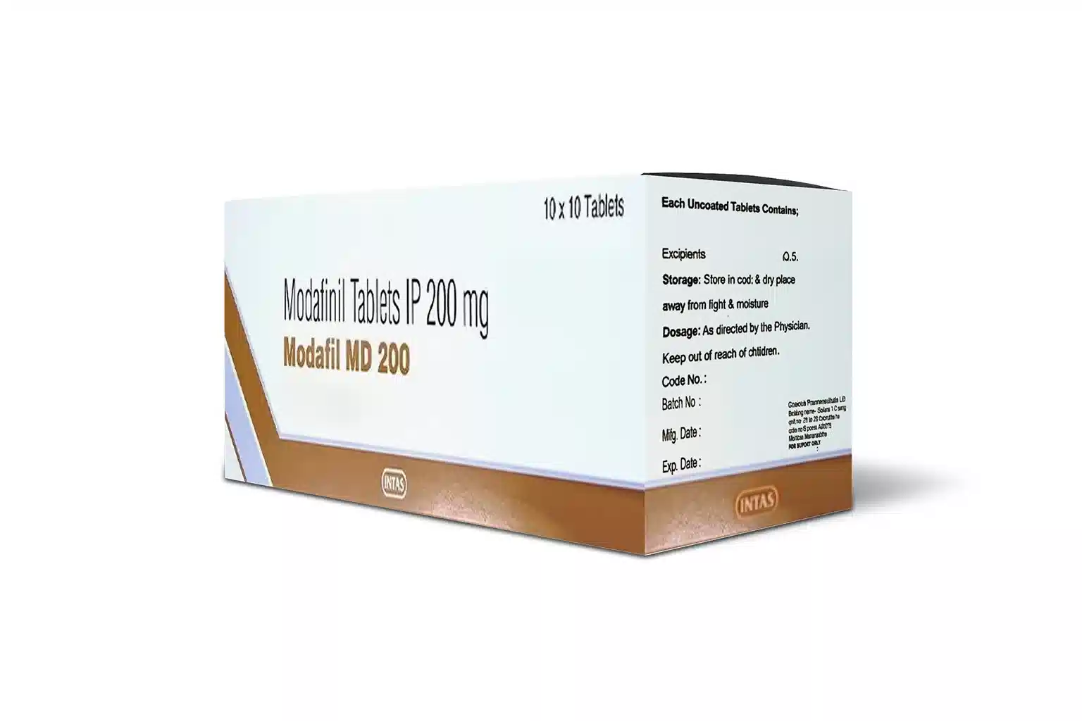 Modafil MD 200 mg is a branded generic tablet containing 200mg of Modafinil as its active ingredient