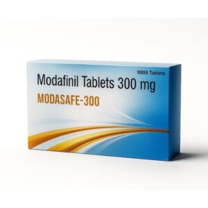 Modasafe 300 mg is a high-dose, wakefulness-promoting tablet containing 300 mg of modafinil per dose