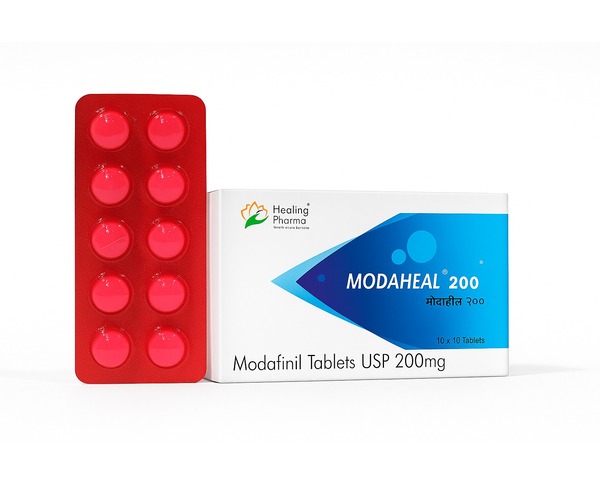 Modaheal 200 mg is a wakefulness-promoting tablet manufactured by Healing Pharma, a GMP-certified pharmaceutical company based in India