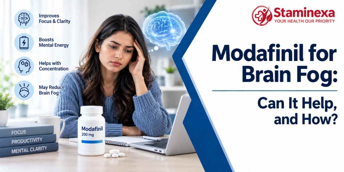 Modafinil for brain fog, exploring focus, mental clarity, concentration, and potential benefits.