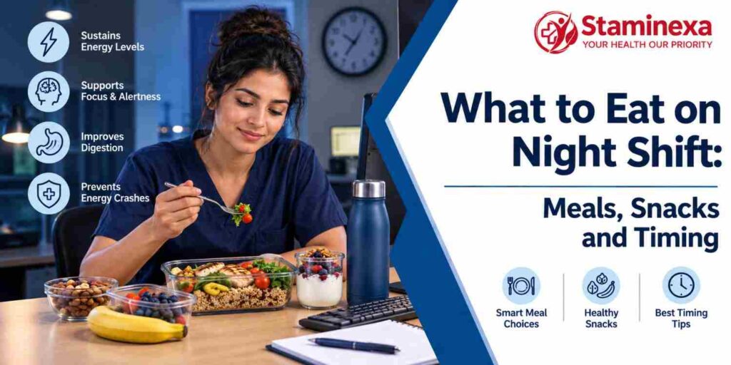 What to eat on night shift: healthy meals, nutritious snacks, and meal timing tips for sustained energy.