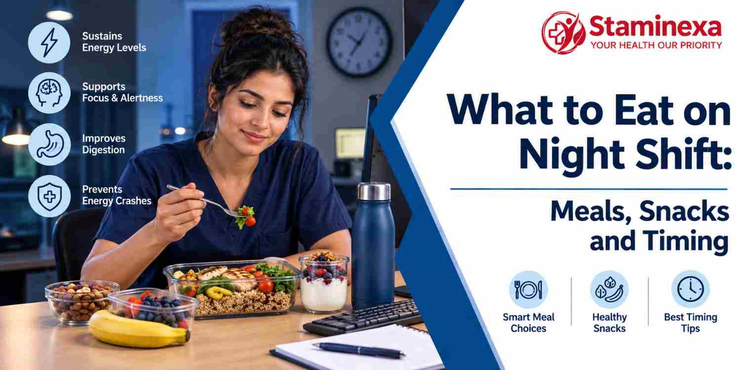 What to eat on night shift: healthy meals, nutritious snacks, and meal timing tips for sustained energy.