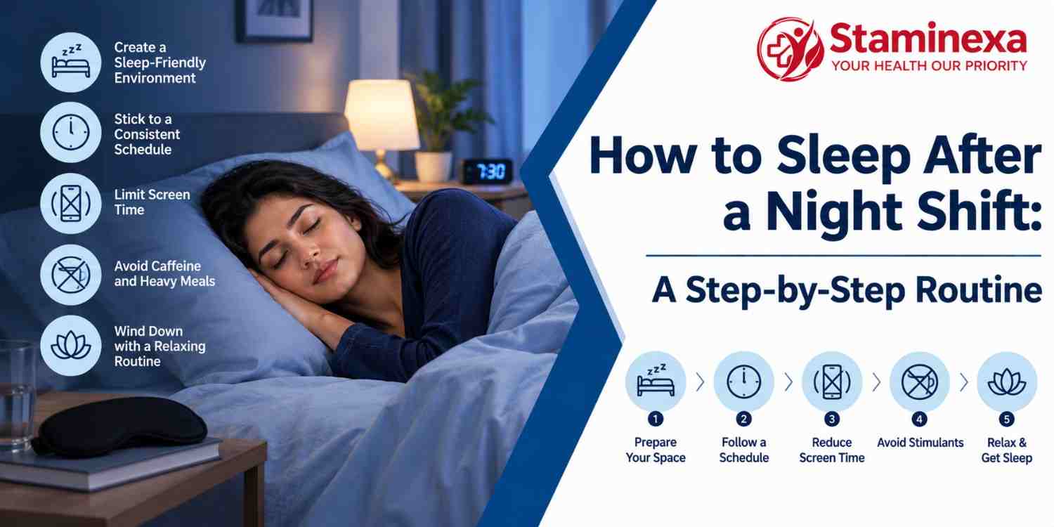 How to sleep after a night shift: step-by-step routine for better daytime sleep and healthy sleep habits.